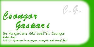 csongor gaspari business card